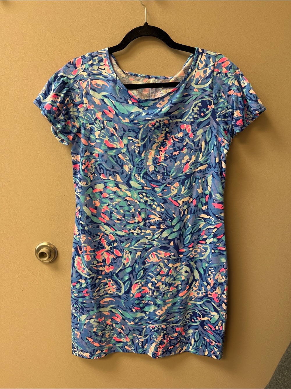 Lilly Pulitzer Blue Floral-Print Dress - Size Small